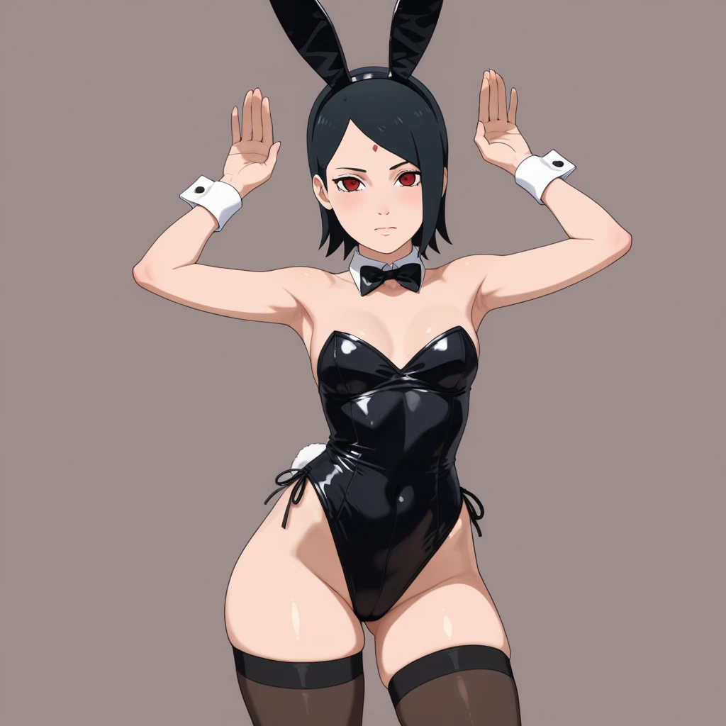 masterpiece,best quality,high resolution,nsfw,manami_katsura((Completely naked:2,large_breasts:2,big ass:1.6,curvy,1girs:2,solo:2,blush:1.4)),reverse outfit,rabbit ears,navel,breasts,revealing clothes,nicetits,large breasts,perfect breasts