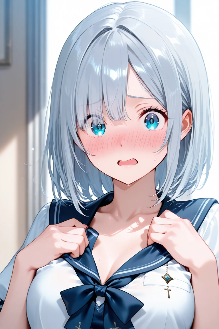 A sense of guilt、Close one eye、Tongue shot、eye shot、Sperm on hair、Massive on the face、Lots of big dicks、Dick is delicious、Suck dick、Covered in sperm、Sperm in the eye、Semen on the face、Sperm dripping from the mouth、Nipples、forehead、Girl、Girl、Short、Younger、Lower school year、Baby Face、flat chest、Dynamic Angle、masterpiece、best quality、ultra-detail、School、In the classroom、Displeased、Watery eye、I'm surprised、 on the forehead、be surprised