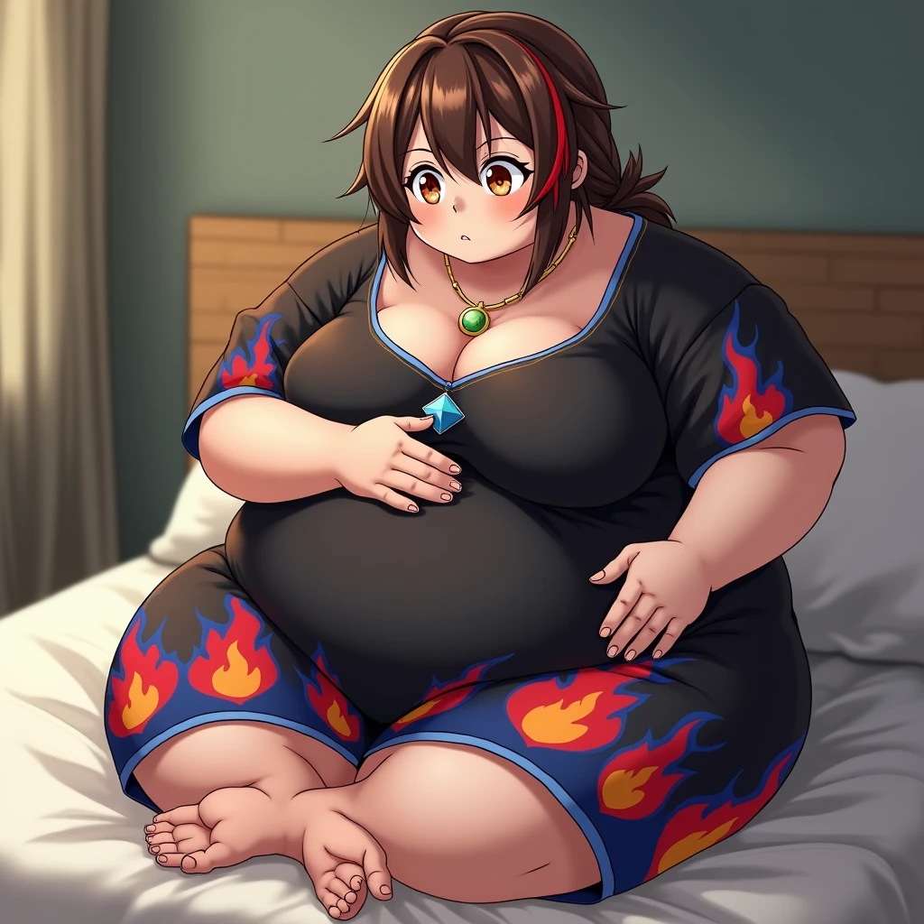 art by kipteitei, 1girl, dark purple hair, misato katsuragi from the anime evangelion, big plump belly, huge belly,pretty face, nose, lips, beautiful eyes, highest quality, masterpiece, 4k, sharp focus), professional photograph, sharp focus, dramatic, award winning, cinematic lighting, octane render, unreal engine, volumetrics dtx,