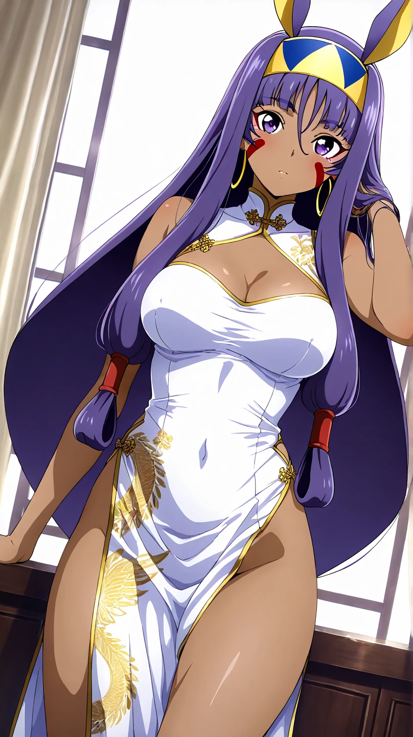 Anime woman, saia longa, curved, tanned skin, bare m anklet, bracelet, arabian clothes, veil