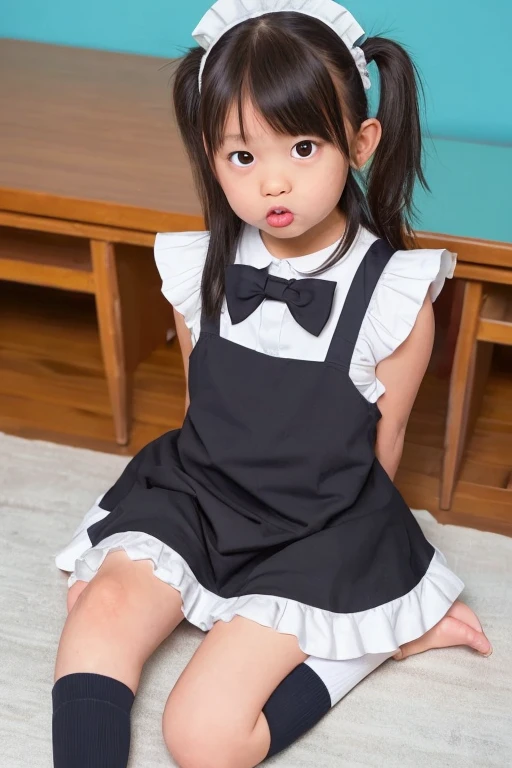 live-action female kindergartener Robotization graduate School Patent rubber dress Shiny body Experimental sample The robot is in a capsule