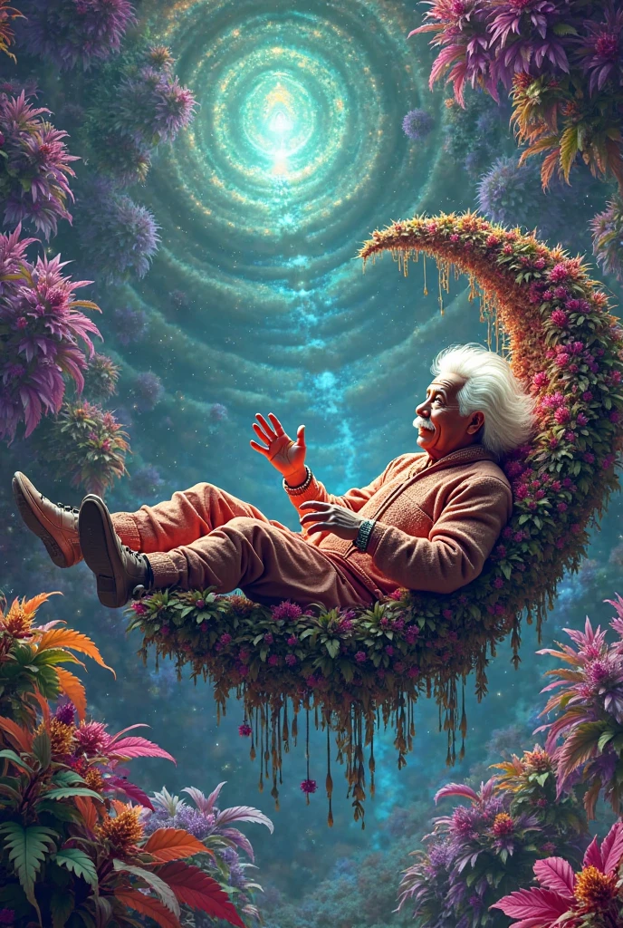 Close up closeup Hemp, leaf, ?????????, ???????? cone, ((illustration)), colorful, wallpaper, energy, secret, magical environment, magical environment, magic wand, books, pages flying in the sky, omniscience, prediction of the future, understanding the past, frost magic, spells, red hair, long hair, --v 6