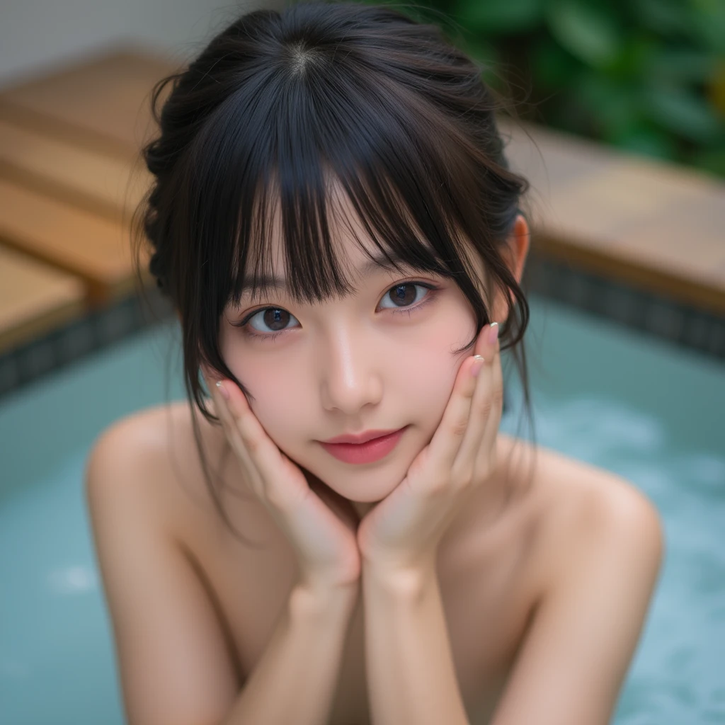 Two slim naked Japan girls snuggling up naked in the bath、Stand up straight Same height wearing nothing NSFW Both are naked (slim, Small, Flat, Small) slim figure and bust,,,Acups Beautiful collarbone Toned body 12 years old Sunlight all over the body is standing Laughing and staring at the camera Both have whitening skin Shoot as if it reflects directly from the front Juvenile body skinny body