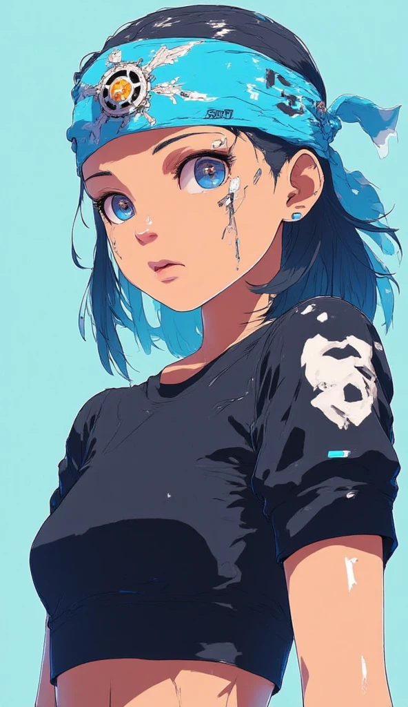 anime artwork, score_9, score_8_up, score_7_up, best quality, high quality, source_anime, (gothgirl, short black pink bobcut hair) , high ponytail, 1girl, wide eyes, tears, crying lips parted, heart pupils, adult woman, BREAK anime style, studio anime, cel shading, (line art)<lora:Black_Magic_Steering-16:1>