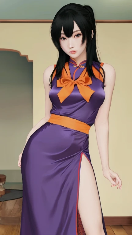 1womanl, (tmasterpiece: 1.3),Beautiful mature Japanese woman, detailed finger, beautiful hand, hyper realisitc, 1womanl, (Sagging breasts, Bewitching body: 1.2) brunette color hair: 1.1, Super detailed face, Detailed lips, Detailed eyes, double eyelid, Sexy low-cut neckline kimono, Open neckline, Sagging chest, Back pose, visible curves,full body1:1,Back pose,Huge ass,Show your ass,Huge ass,Show your ass