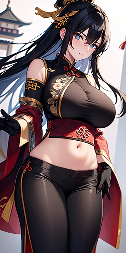 25 year old beautiful girl, big eyes, large breasts, petite and slender, 8K, top quality, (very detailed head: 1.0), (very detailed face: 1.0), (very detailed hair: 1.0), Beautiful purple eyes, sharp eyes looking at the viewer, cruel and brave face, thin face, Japanese atmosphere, anime girl with long black hair holding a sword, ayaka genshin impact, ayaka game genshin impact, keqing from genshin impact, zhongli from genshin impact, black - haired mage, holding a sword on her shoulder, full body xianxia, from girls frontline, genshin impact character, hinata hyuga, realistic, super fine face, very detailed face, super fine hands, very detailed hands, super fine eyes, very detailed eyes, good shape, golden ratio, very detailed body, very detailed clothes, very detailed katana, katana, long katana, unsheathed katana, perfect pose, very detailed katana sheath, full body, naked body, topless, showing boobs, boobs, nipple, NSFW, stocking