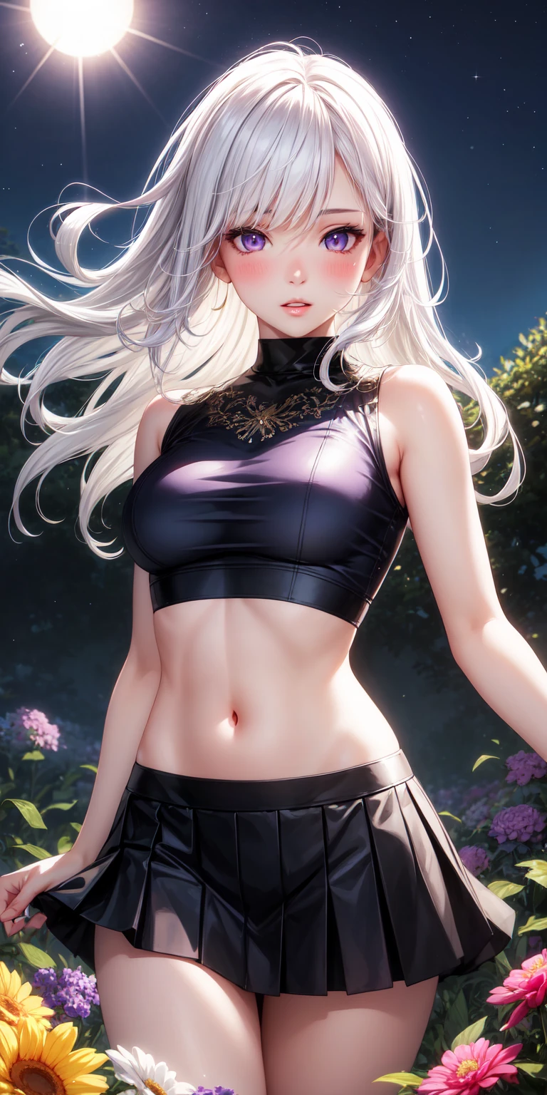 (masterpiece)1 girl, Yelan, Genshin Impact, best quality, expressive eyes, perfect face, upper Big body, smile, blush, Wearing Gym Skin Tight Leggings and Skin Tight Sports Bra, outdoors, day, simple background, Dark sky, Long hair, sky, temple, looking at viewer, stairs, Village, moody lighting,
