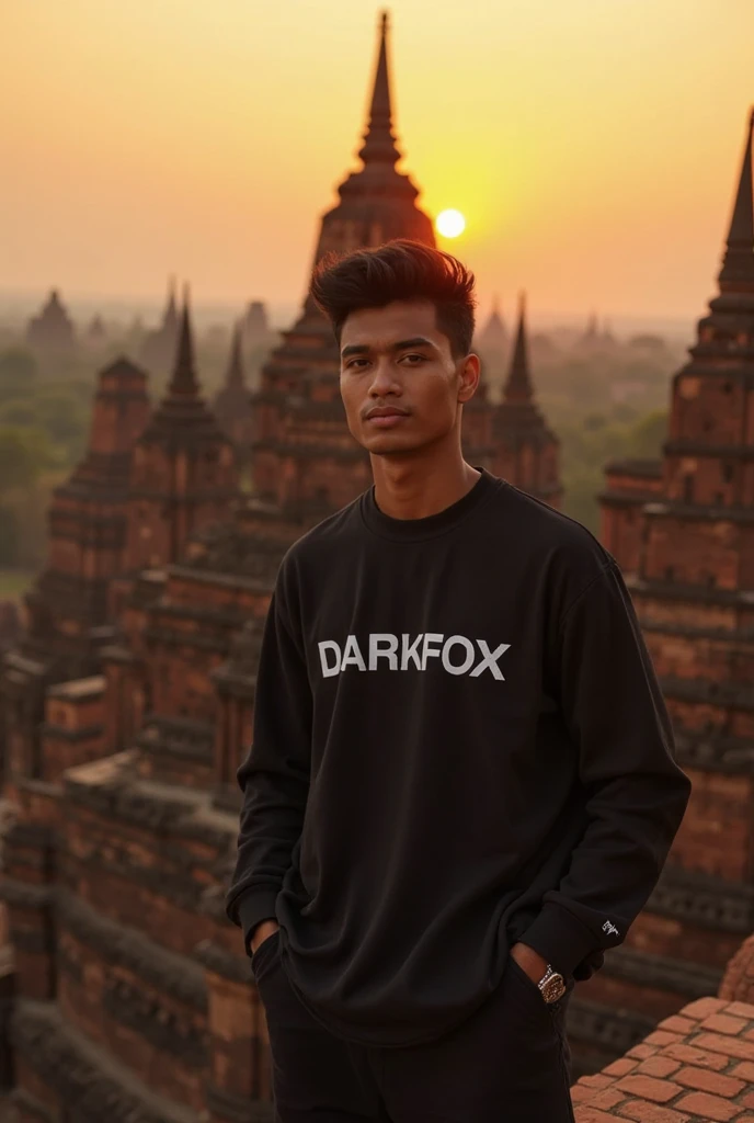 a 1solo boy,standing, night sky,nigt time,petronas tower in background,