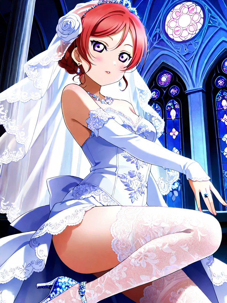 hight resolution, top-quality, ultra-quality, The ultra-detailliert, lighting like a movie、full of sweat、Wearing sweat、(((((sexy precure wedding)))))、、、(My whole body is sweaty、after sex、show off your pussy、not wearing underwear、accurate anatomy、beautiful nipples、protest、angry face、blush、)、Obscene atmosphere、Front Camera Angle