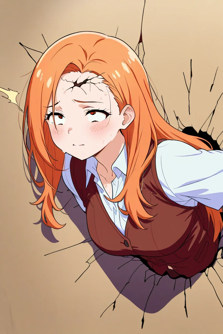 score_9, score_8_superior, score_7_superior, sauce_anime,
itsukinakano, Itsuki Nakano, bangs, blue eyes, Hair between the eyes, Ahoge, Redhead, star \(symbol\), hair ornaments, star hair ornaments, Mature Woman,
skirt, shirt, , clavicle, white shirt, Short sleeve, pleated skirt, socks, collared shirt, miniskirt, Knee-high, white socks, green skirt, Sweater vest, red Sweater vest,
indoor, bed, bed room, ~ side, blush, Drunk,
View your viewers,Tied up with rope,Lying gagged,