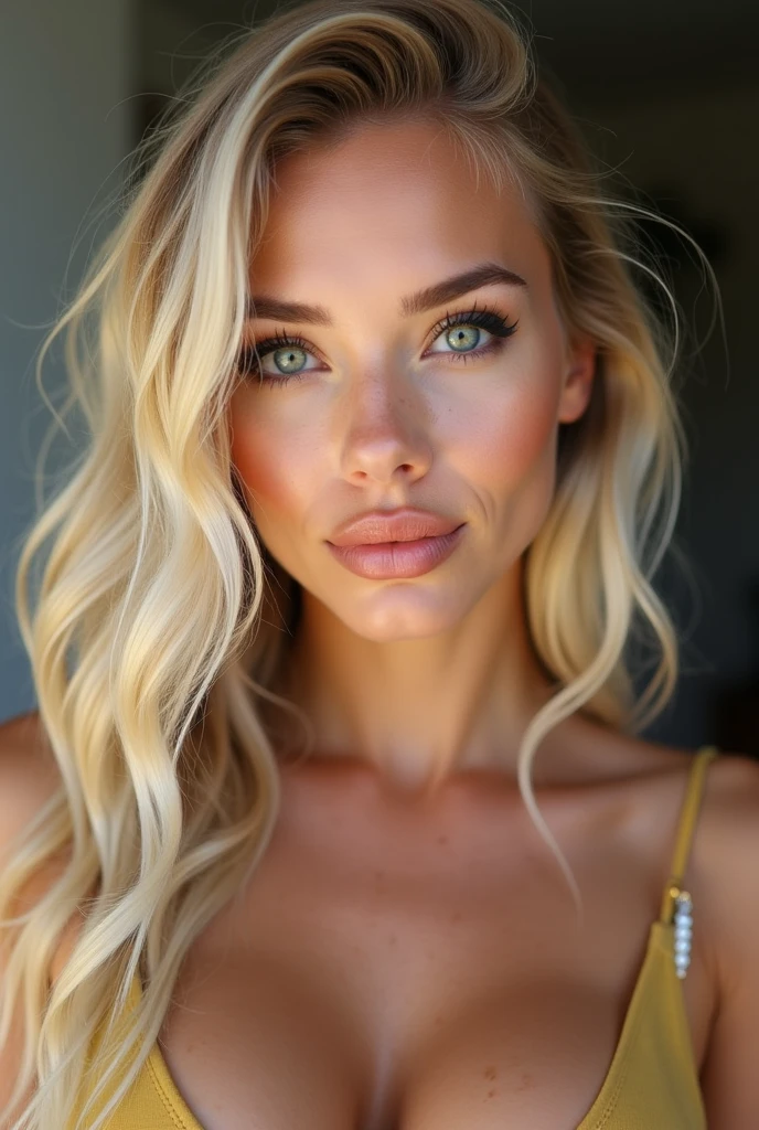 selfie, jolie femme au visage de poupée, expression attrayante et séduisante, Timide, Cheveux blonds raides, front, maquiller, yeux bleus, proportion corporelle superlative, portant une chemise en tricot ample, pantalon en cuir moulant, Bottes, ingénieur, Artistique, Hyper, art numérique graphique CG, mob