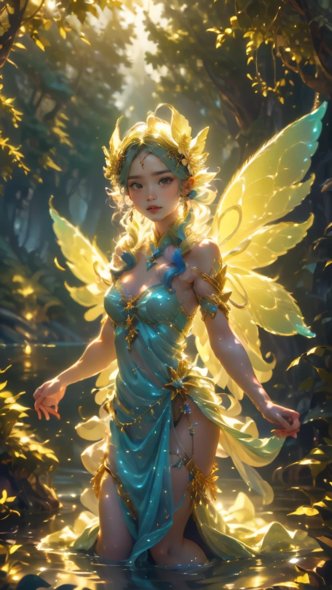 The logo is centered on the queen bee and unique elements. The queen bee will be depicted in exquisite detail, Highlight her elegance and nobility. She will have a well-defined body, Delicate tentacles, And majestic gestures. She will be depicted in warm gold and brown tones, Evoke the richness of honey and the beauty of nature.The queen bee's wings will be the focal point of the sign. And not regular wings, They will spread more widely, When they cross each other, The rainbow is visible, Formed by vivid and lively colors. The rainbow will consist of shades of red, Orange, Yellow, Green, Blue, and violet, Create magical effects,Symbolizes the diversity and vitality of honey products.In the background of the logo, Waterfalls will be represented to add elements of nature and richness. The waterfall will be drawn with soft and smooth lines, Conveys a sense of movement and fluidity. The water of the waterfall may have shades of blue and white, Add
