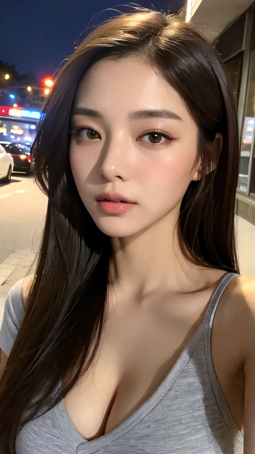(Hight Resolution:1.3), (8K, Photorealcitic, Raw-Photo, The highest image quality: 1.4), Japanese people, (1girll), beautifull face, (Vivid faces), (Brown hair、middle way hair:1.3), beautiful hairstyle, RealisticEyes, beautiful-detailed eyes, (Real looking skin), Beautiful skins, Enticing, 超High Resolution A, A hyper-realistic, hoog detail, Golden proportions,looking at the photographer、