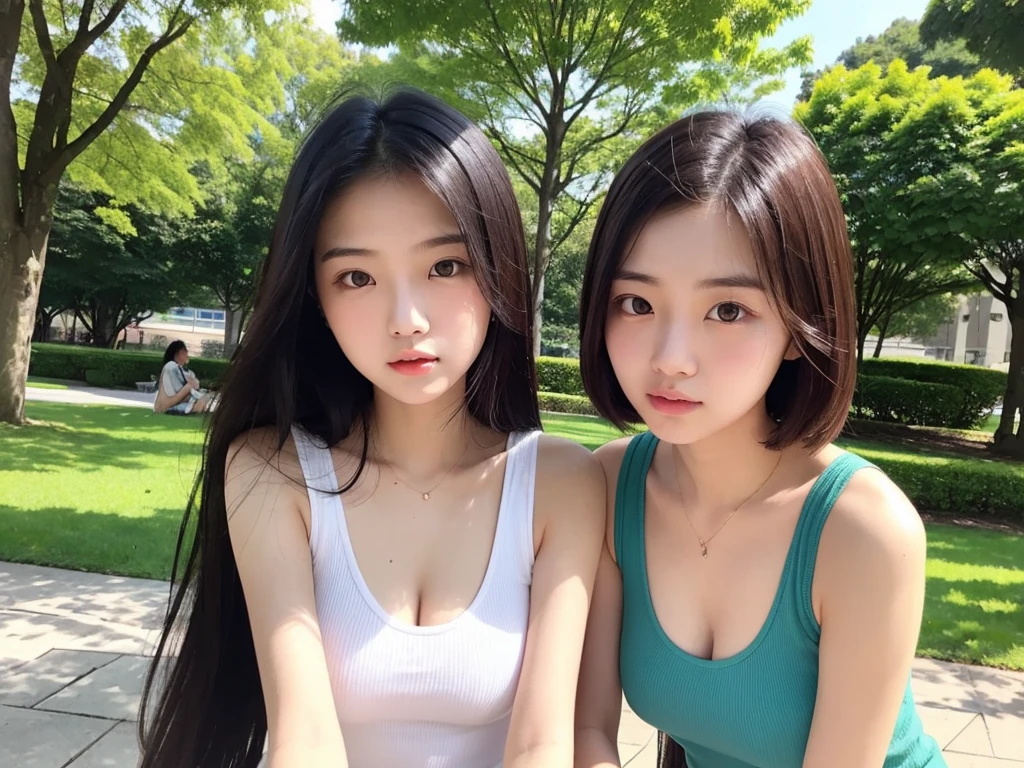 8K、RAW Photos、Highest quality、Super detailed、Super Resolution、Ultra HD、8K壁紙、Amazing details A town of rice fields in the countryside、Active bus stop、A 16-year-old high school girl waiting for a bus at a bus stop、Shining Sun、Blue sky、
(((Emphasize cleavage)))