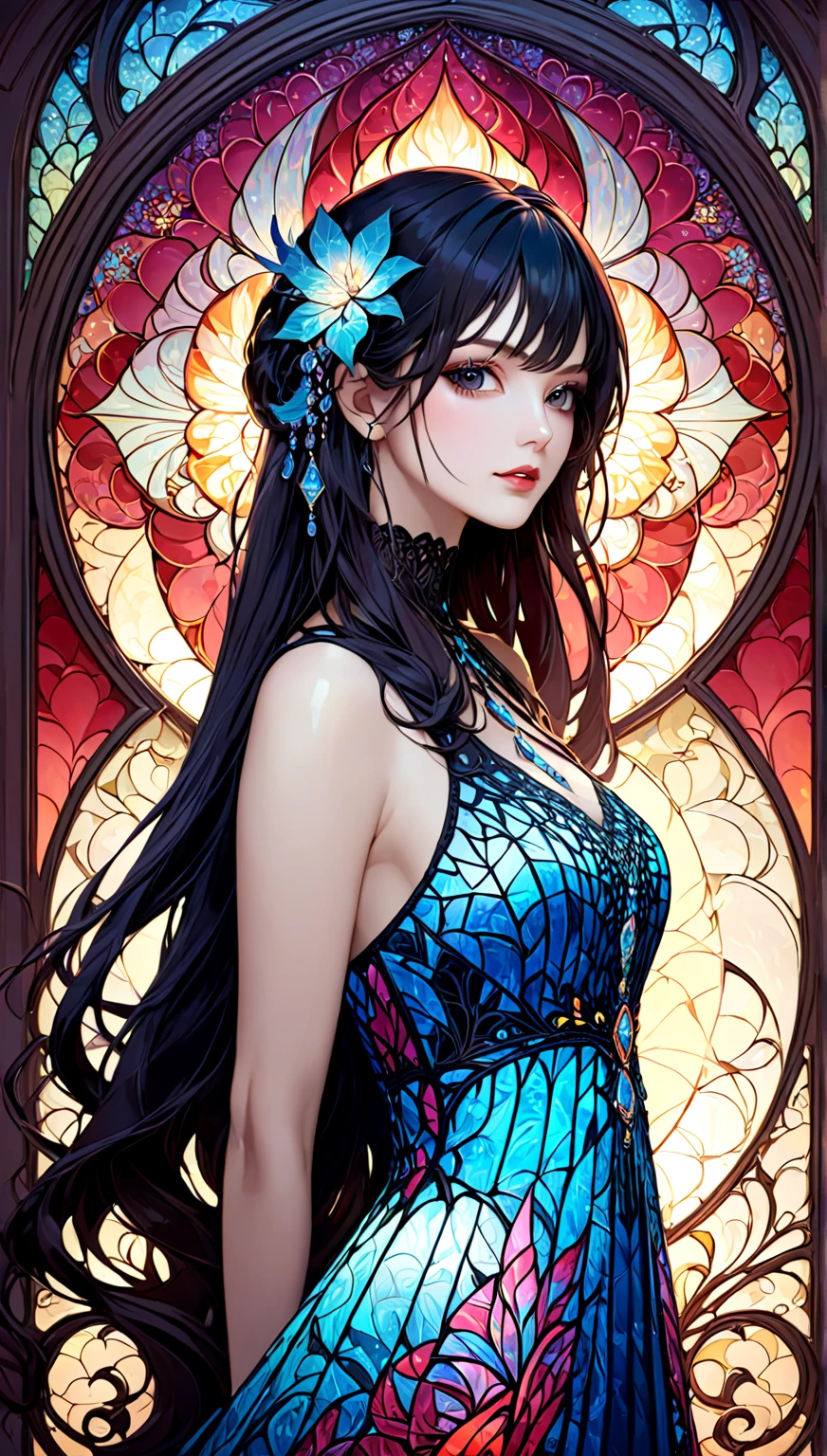(masterpiece, high quality, highres,Highest picture quality), (Master's work),
flat color, (colorful:1.1), (negative space:1.0),Tyndall Effect,light background, [(white background:1.2)::3],flower,petals,(zentangle:1.3),
1girl,solo,solo focus,classical,noble,princess,collarbone, necklace,ornament,(blush:0.5),dress,  (wet, wet clothes, wet hair:0.8),
bare shoulders, bare back, shiny skin, shiny hair, long hair,barefoot, bare legs,