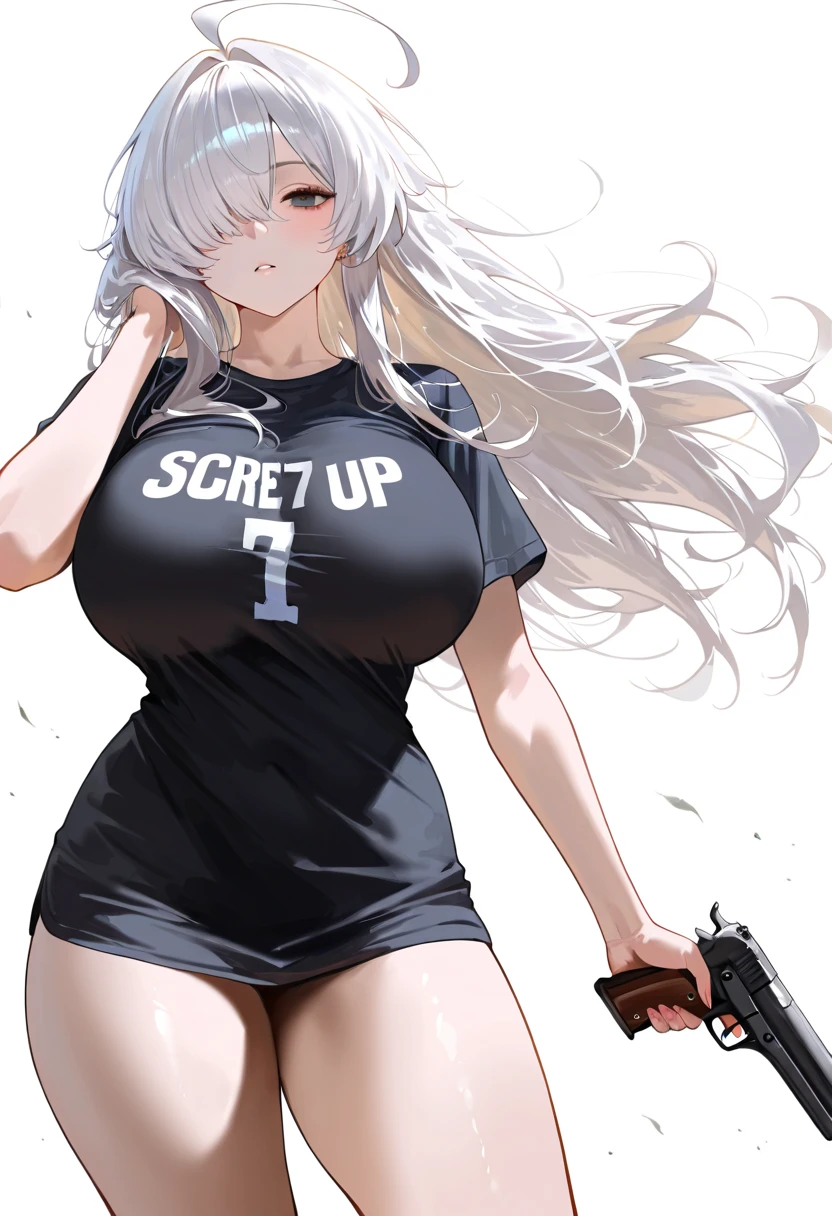 sexy pinup wearing a punisher shirt, coloring page, black and white, white background, entire body in shot, holding highly detailed gun
BREAK
outdoors, twilight, raytracing BREAK
d4rk4rt art style, monochrome, greyscale