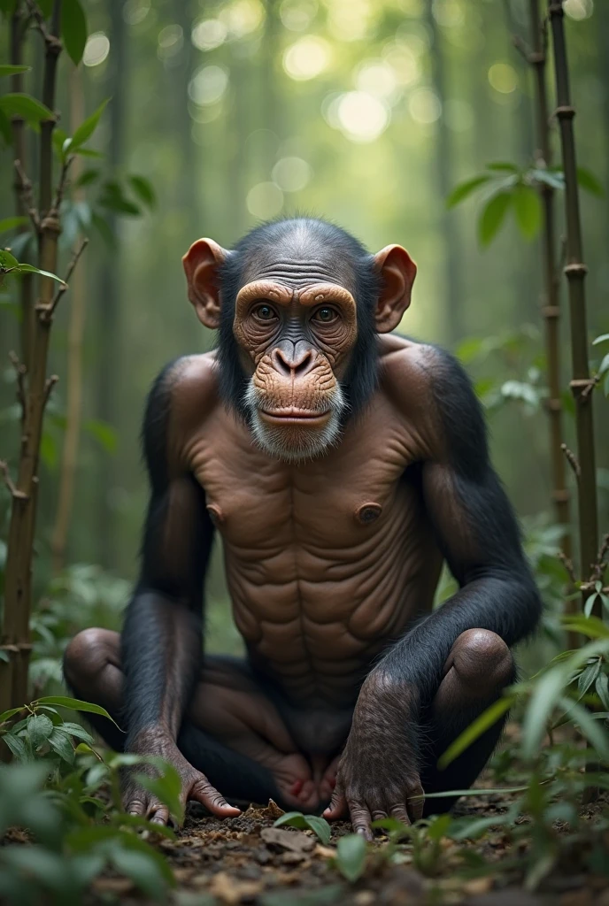 Monkey with human