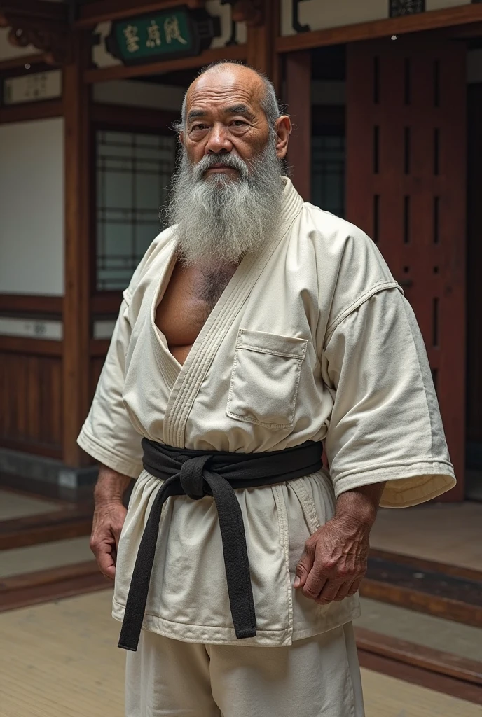 （male people），60 years old，Handsome old man，Samurai clothes，Strong build，（in a kimono，The hem opens），The reveal panties，In old Japanese houses，On tatami，large bulge，legs are open，The crotch faces the camera，The camera is focused on the crotch，High fidelity，Sexy action，Hands touching the crotch，Sexy action，Wear socks，well-illuminated，Warm lighting
