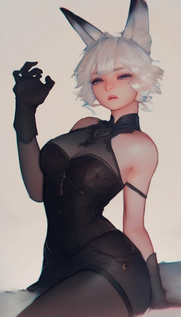 masterpiece,best quality,high resolution,8k,ultra HD,wallpaper,illustration,beautiful detailed eyes,perfect face,cowboy shot,beautiful detailed eyes,extremely detailed face,perfect lighting,extremely detailed CG,perfect hands,perfect anatomy,perfect body,perfect hands,perfect fingers,1woman,full body,,(muscle fighter:1.1),silver bob hair, blue eyes,large breasts,Medium ass,,black mourning style dress with skirt,,clothed,,looking at viewer,sexy look pose,,Steam,sweat,1person,,(NieR:Automata),collarbone,
