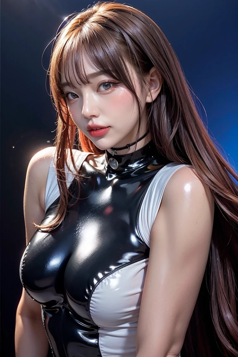 Best quality at best,tmasterpiece,Ultra-high resolution,(Reality:1.4),Detailed details,1girll,Combat posture,cleavage,a beauty girl,mechs,A mechanical,ellegance,Clear focus,gentlesoftlighting,vivd colour,tmasterpiece,cute ass, sexy pose, smile, behind, colorful armor