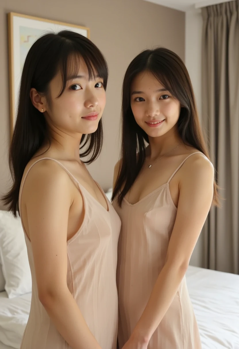White skin、camisole、short hair、Tear bags、Natural smile、room、Delicate image quality、cute