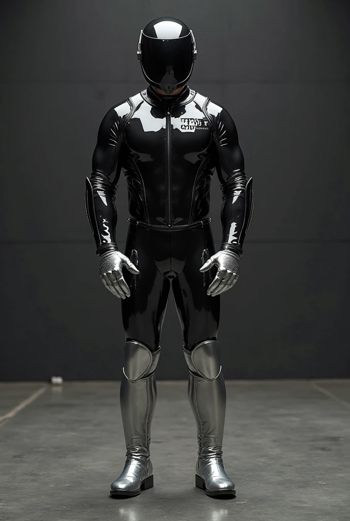 ((best quality)), ((masterpiece)), (detailed),
a 25 years old handsome,hot sexy, ultra attractive burmese man,who has six packs and biggest erect long big penis,wears silver motorcycle biker racing fighter suit,black gloves,black shoes.man is standing at 'HHT' gold text with dark silver background.he is advertising about the product 'HHT' antacid tablets by his gloved hands at indoor commercial shooting studio.Hot attractive man in realism style for advertising commercial Attractive commercial photos.
