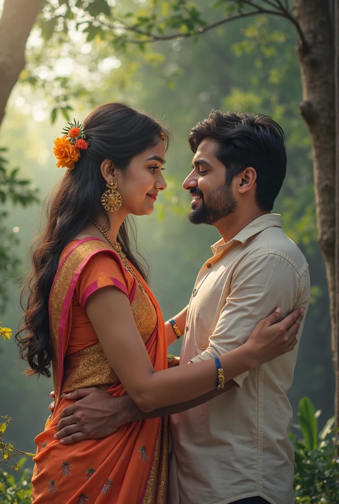  Indian beautiful girl age 23 and he saw a garden and she talking her husband  age 23 is to brown skin town and he also spectacle he also belly fat 
