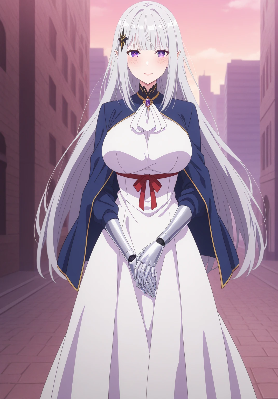 front view detailed body, long belly , Slender body, tight body , thicc, large breast, breast, long thighs, masterpiece, long hair, very long hair, bangs, black hair,hair_between_eyes,  cowboy shot, front shot, looking at viewer, 1girl, military clothes, sword, holding weapon, cowboy shot, looking at viewer,20yo,Young female,Beautiful Finger,Beautiful long legs,Beautiful body,Beautiful Nose,Beautiful character design, perfect eyes, perfect face,expressive eyes, looking at viewer,(Full_body),(Focus on her face), official art,extremely detailed CG unity 8k wallpaper, perfect lighting,Colorful, Bright_Front_face_Lighting,shiny skin, (masterpiece:1.0),(best_quality:1.0), ultra high res,4K,ultra-detailed, photography, 8K, HDR, highres, absurdres:1.2, Kodak portra 400, film grain, blurry background, bokeh:1.2, lens flare, (vibrant_color:1.2) (Beautiful,large_Breasts:1.4), (beautiful_face:1.5),(narrow_waist), facing the viewer