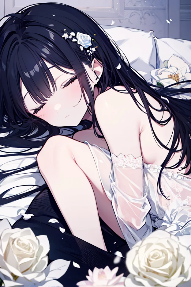 An 18-year-old boy lies on a bed in a transgender hospital,The operation was successful,Become beautiful and charming,Idol sister wearing black silk