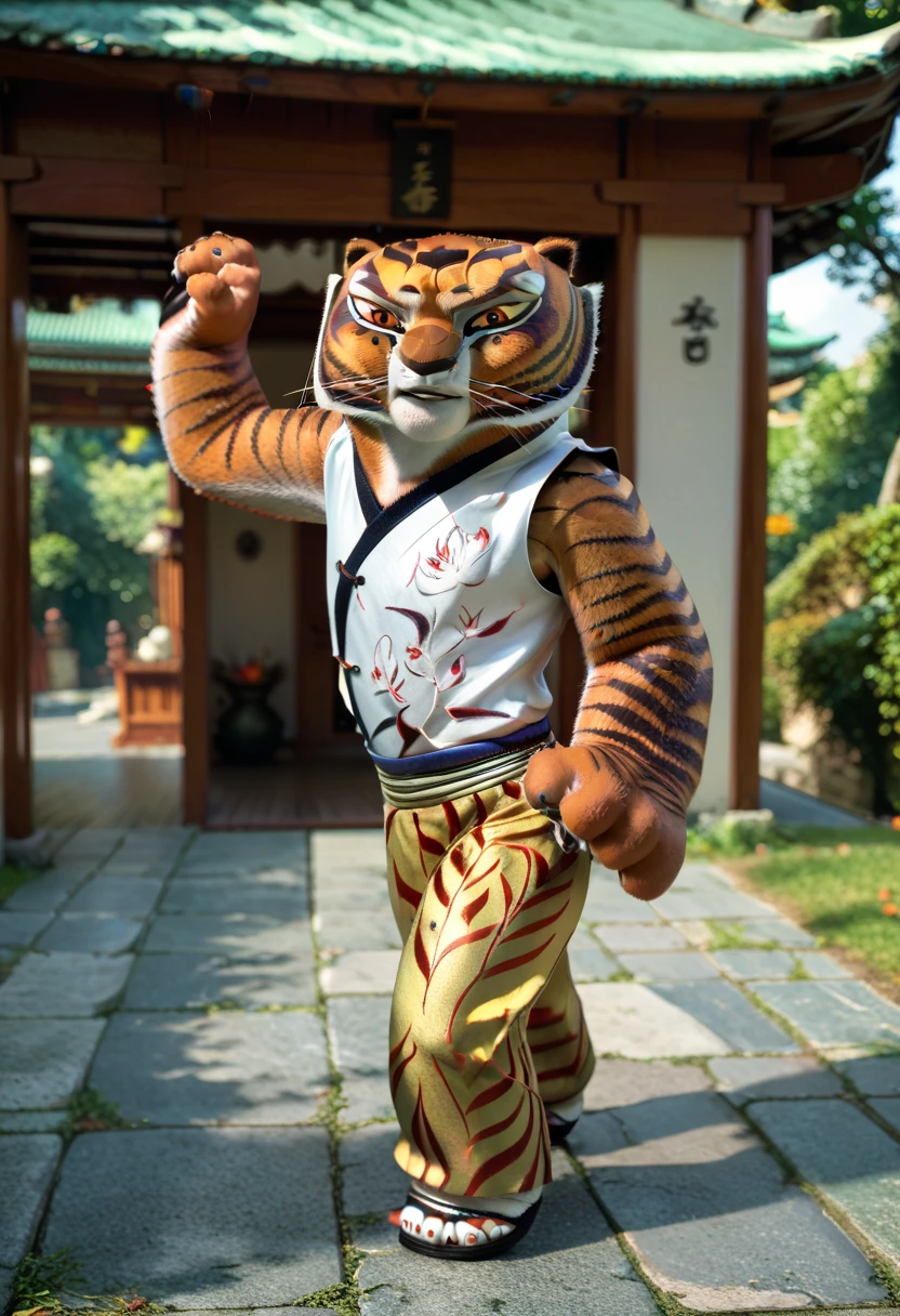 Golden male tiger、Abnormally large penis、Abnormally large male genitalia、Abnormally large scrotum、Huge hairy ?????????、Lots of pubic hair、Lots of armpit hair、Lots of chest hair、Lots of red hair、Abnormally large amount of belly hair、One leg raised pose、Kick Pose、Barking tiger、Sparkling fur、Golden Mane、Shaggy fur、Sideways body、Face facing up、Tiger&#39;s Tail、paw pads on soles of feet、Big fangs、Very small head、Composition looking up from below、Sharp toenails、Copper colored eyes、Very angry face、Huge muscles、Beautiful Abs、Garbage background
