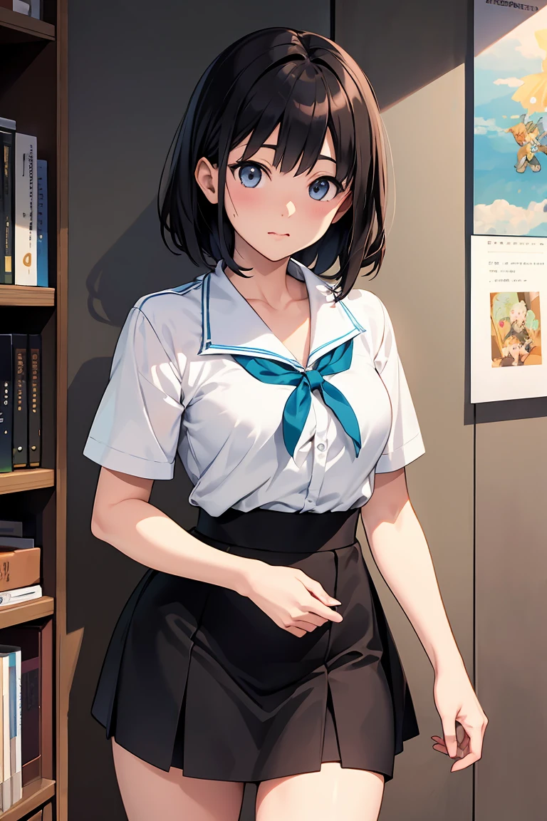 ((Highest quality)), ((masterpiece)), (detailed),Perfect Face,Strong light from the front,With front light,A group of naked junior high school students at school, exposing only the lower half of their bodies, spreading their legs and showing a close-up of their crotches to the camera,