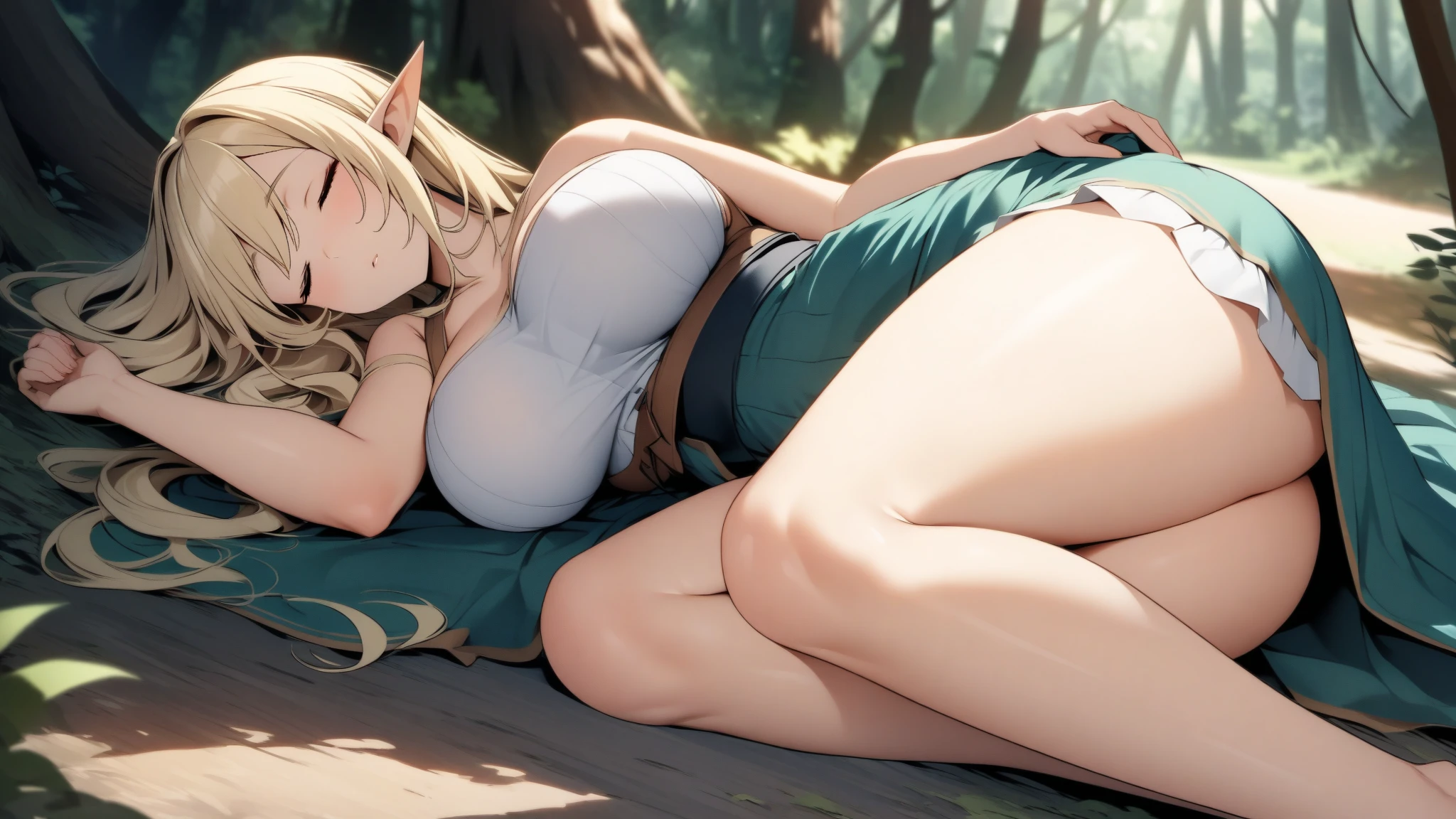 (((lying on the ground:1.3、lay a cloak:1.3))),full body figure、Tears of despair、Screaming:1.3,(((sex:1.3))),(((in the dark forest))),(((NSFW:1.3))),tied with a thin rope(((penis slides in and out of pussy:1.3))),(((elf girl:1.3))),(((blonde、long hair、long eyes、blue eyes、))),break,(((naked:1.3))),(((Feels good:1.3))),(((Sweat:1.3))),(((cum bukkake))),break,(((face is red:1.3,Looks like I&#39;m going to cum:1.3))),(((The sword is falling)))