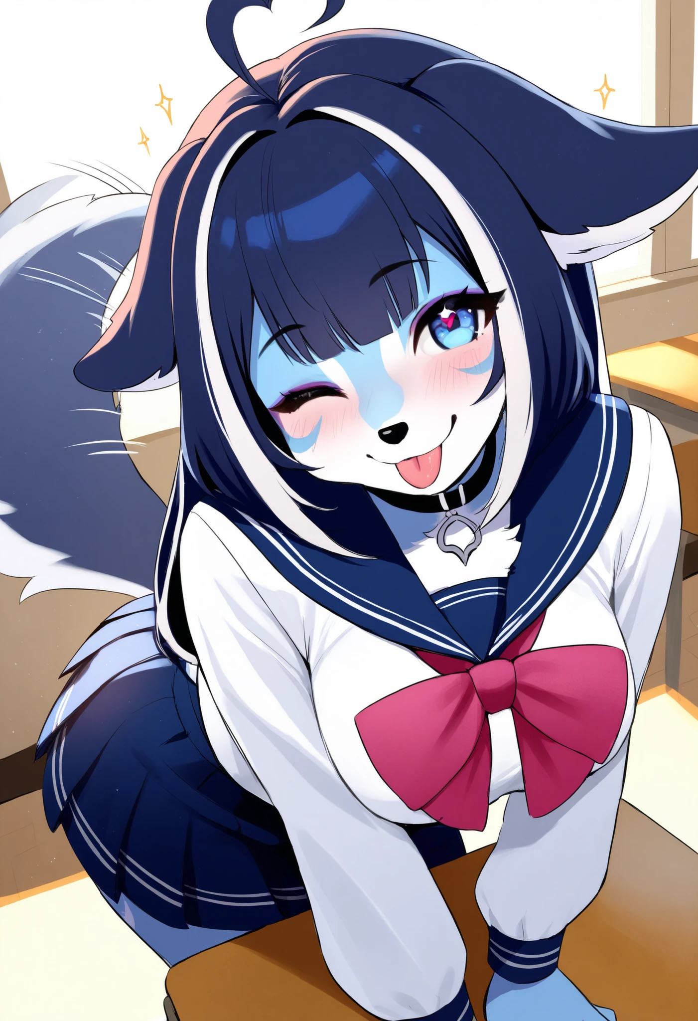 (shining armor), (((sailor uniform))), (my little pony), (detailed), ((realistic light)), ((masterpiece:1.1)), 4K, ((panties down)), ((realistic shadows)), very big butt, ((fat breasts)), (((black eyeshadow))), (((femboy:1.4))), (((sheer bra))), (((on knees))), ((tongue out))
