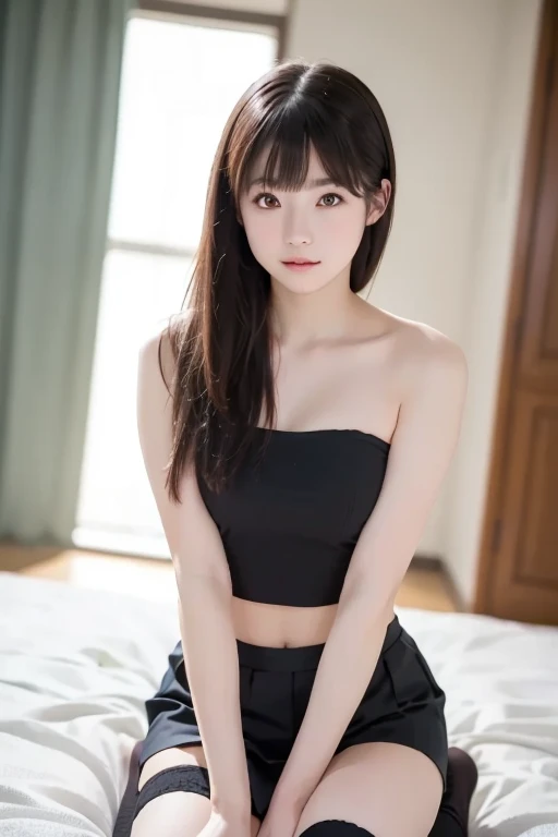 (((Beautiful girl alone、A single photo、from the front、Lying in bed, staring at the opposite sex and seducing them:1.3、Lying face down with arms folded:1.3)))、blush、((Red dress:1.3))、((Detailed eyes and face:1.2、Professional photography techniques))、(The right move:1.2)、((Face and bust portrait:1.2))、(Detailed arms)、(Proper prone position:1.2)、(Detailed legs、Correct legs:1.2)、(Small beautiful butt:1.2)、(Perfect Anatomy:1.3)