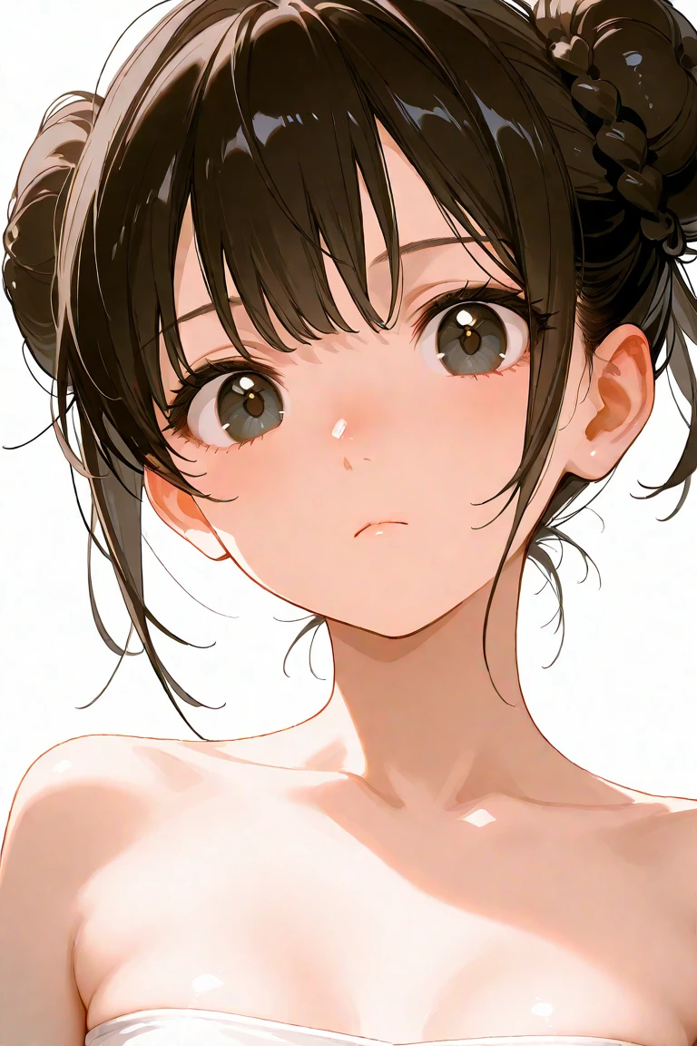 ((Browsing Caution))、 (Highly detailed eyes, Highly detailed face)、(Realistic),(High resolution close up), Portrait of a girl from chest to head,(( All Nude))、 Award-winning photo,、flat chest、 (Highly detailed eyes, Highly detailed face)、((10-year-old girl))、Small breasts、、(Small breasts:1.2)、Small breasts、 (Very few、flat、In many cases、Stomach、Whole Body Ezbian、(Cute hairstyles))、Bright light、On the bed、Open your thighs、Spread your legs、Pee、Small areola、Cleavage

