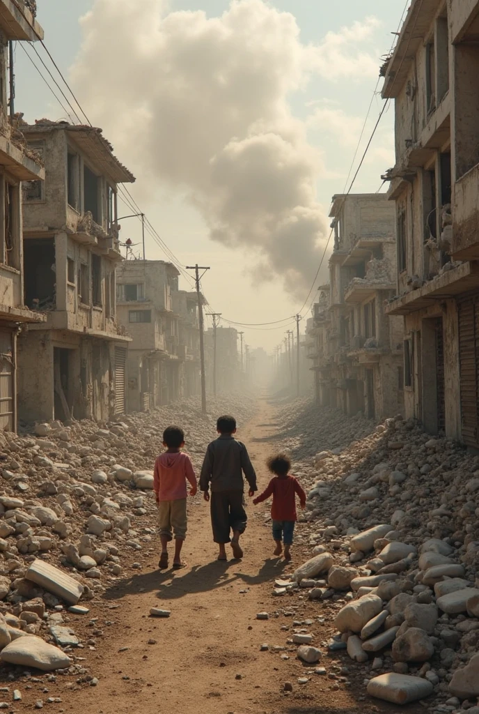 Gaza children playing but blood everywhere 