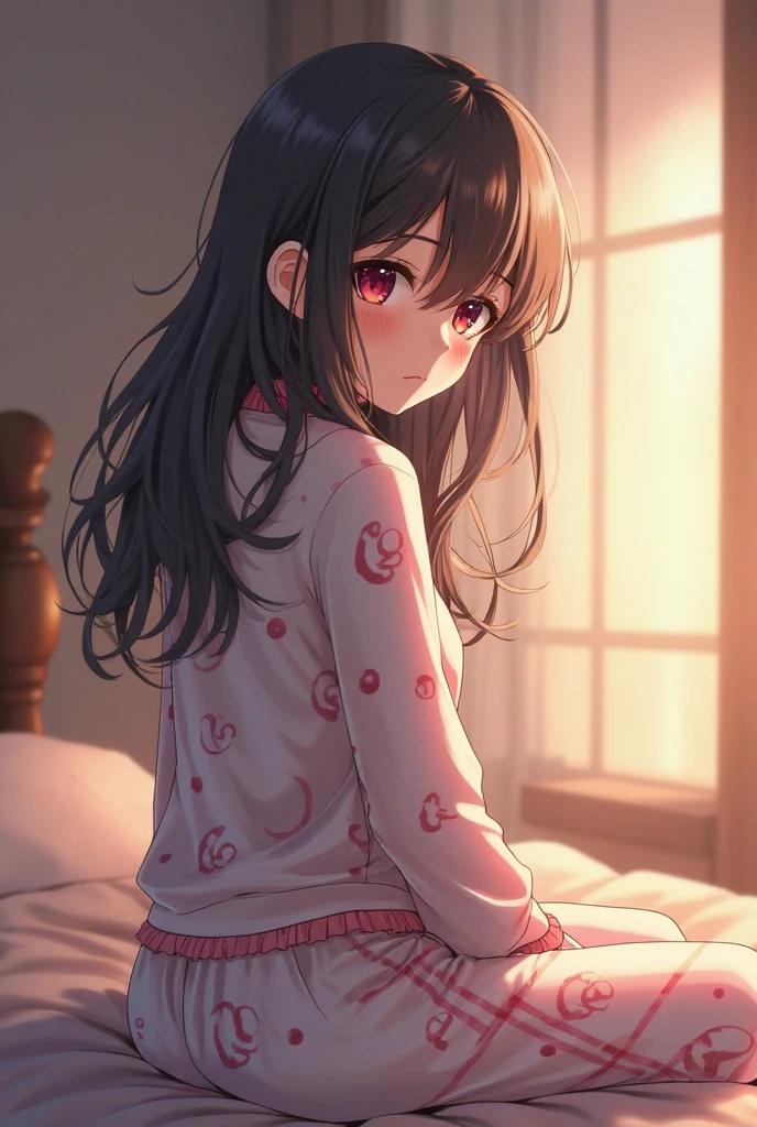 masutepiece, Best Quality,Illustration, Wallpaper, Ultra Detail, Little Face Girl、(((molesting)))、ren Detailed eyes, long, (fear:1.5)、(Teary-eyed:1.5)、Dark hair color、(((Cute underwear in red)))、(Sweaters、Kilted skirt)、plump bust star))、inside in room、((Girl being touched by a man))