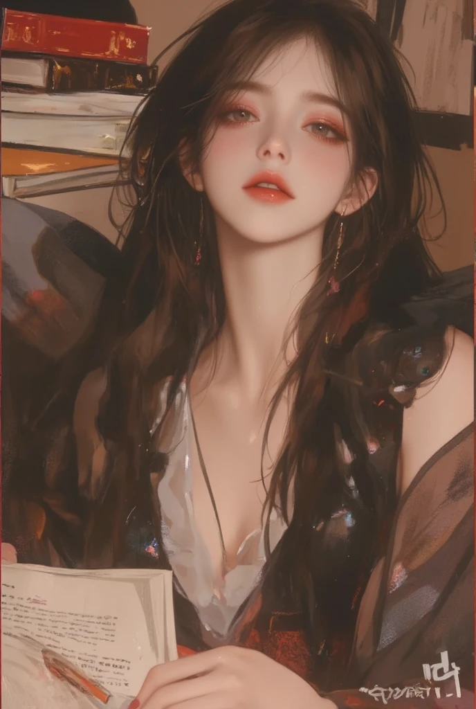 A woman,Lie down in bed,Wear only one-piece black silk,Pubic area is clear,professinal,unhelpless --auto