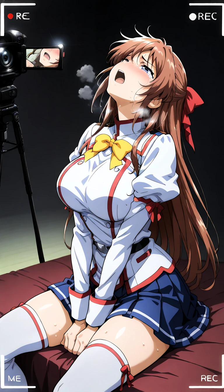uniform、、Big Breasts、Embarrassed face、Spread your legs、Sitting on a man、Beautiful eyes、Put your hands on your buttocks、Glowing Skin