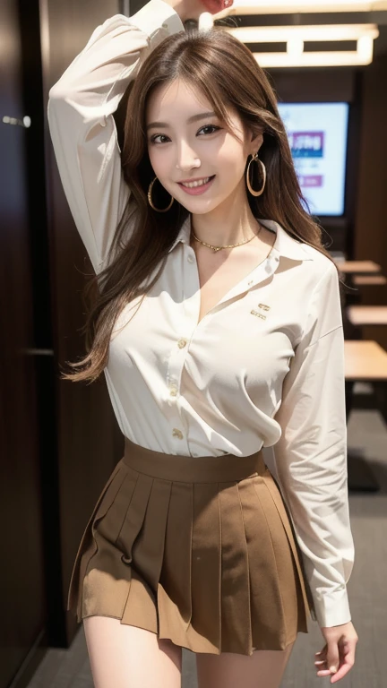The painting style is soft, childish and cute, rich in ancient style, flowing and moving, fleshy and full, girly heart, sweet and lovely, flight attendant uniform, simple atmosphere, loose and comfortable, orange tone, bright and soft lighting. The figure is fat