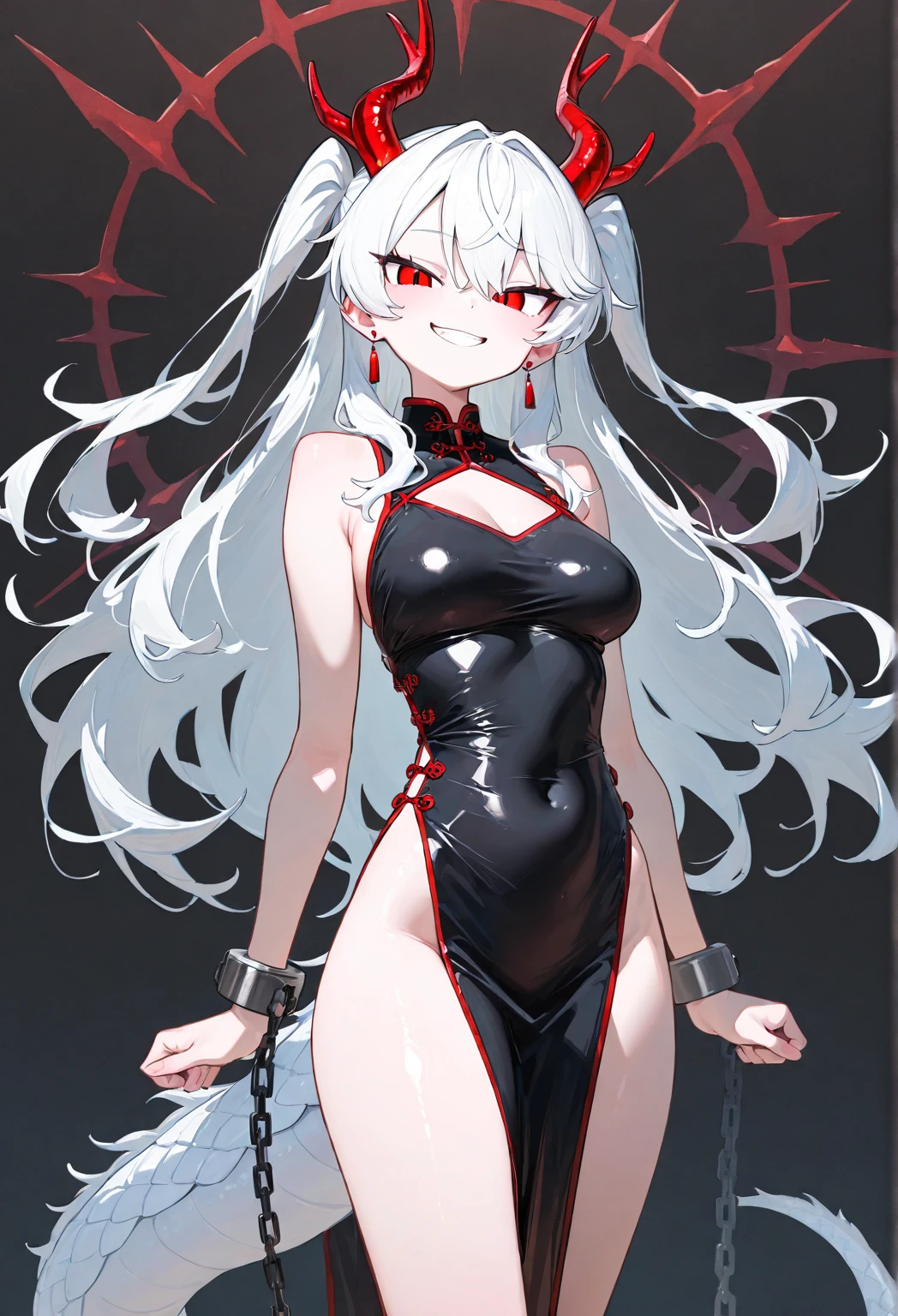 masterpiece, highest quality, Observe the audience, length Hair, Fresh, (Wavy Hair:0.7),
White Theme, ((((Gray ruins,)))),Human whole body,naked,Front view,Side view,Top view,Crimson Eyes,Bright pupils,length, Pure white straight hair、軽いsmile,(Cowboy Shot),Ultra-high resolution,Accurate,Very detailed,Awards,Attention to detail,highest quality,8k、全naked、Doomsday of the World、Black Dragon、Sexy beauty、Big Breasts、Very detailedな顔、dance、(((anger,smile)))、Sexy high leg swimsuit、Top view、Panoramic Viewpoint