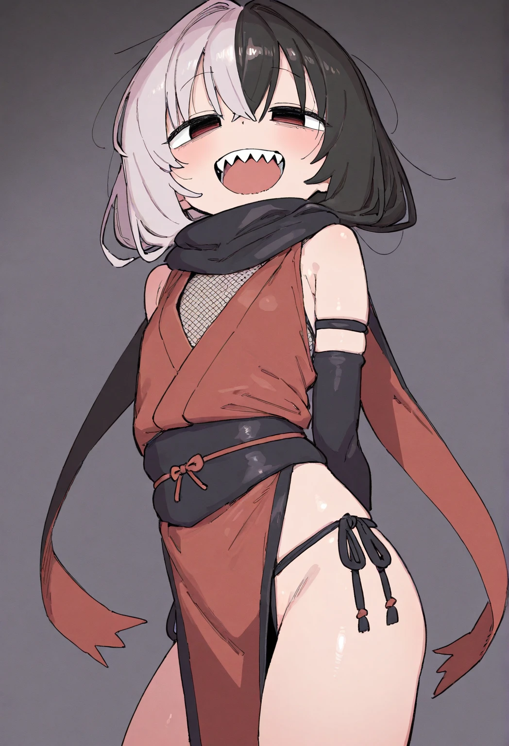 X-rated,undertale,chala,teenage girl,short brown hair,Red-eyed,Smile,Sexy,crop top,hot pants,standing paintings,Underwear model,lust,hand repair,detail,HD,no underwear,Cocked buttocks,stick out your tongue,playful,love,butt close-up,sweat