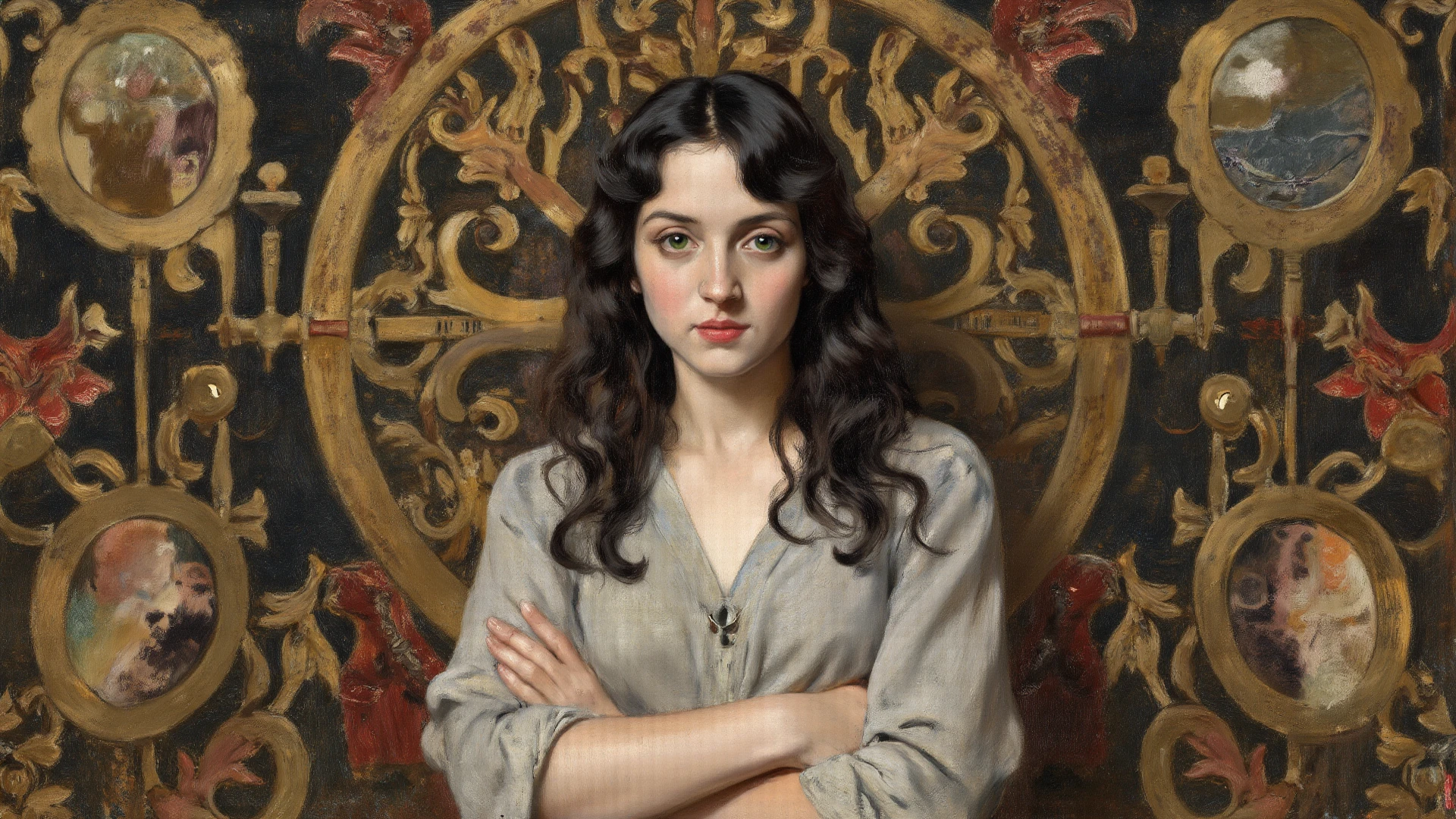 Classical art portrait painting, (Academic Art), by John William Waterhouse