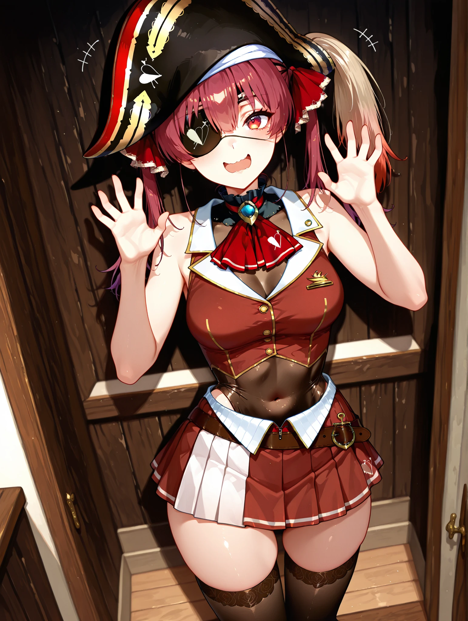 Flying debris, Highest quality, Anime Images, Anime style etc..., Hired \(Genshin Impact\), Sit at the table, View from above, cheeks are bright red,超Embarrassing, dislike,The face of patience,1 Girl,Ticker,Fits your body type, I can see the pussy , blush, Colorful pastel fantasy,Sexy pose,Highly detailed background,High quality landscape,Embarrassing,blushing face,Stand in front of the audience,Sweaty,Crouching pose,Be patient with peeing,Hold your crotch with your hands,Ultra-realistic pubic hair,The perfect human body,Beautiful nipples