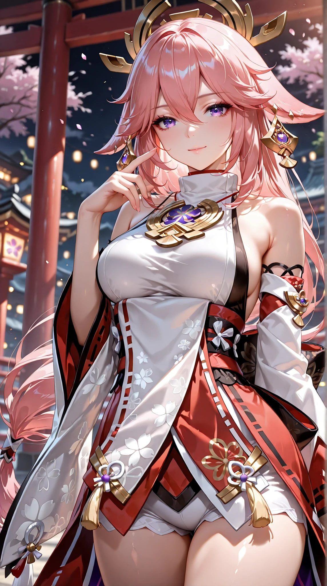 One girl， （Urzan-6500：0.7）， K-Pop Idols， yae miko， ， Exposed bare shoulders， Pink Hair， Long white hair， Japanese clothing， The best quality at its best， （da pintura：1.5）， （hair ornaments：1.35）， gem， Purple eyes， 耳Nipple Ring， Huge cleavage， Depth of written boundary， Detailed face， Face Focus， ribbon_trim， （View your viewers：1.25）， Non-traditional Shrine Maiden， Glossy Skin， Long sleeves， Thick lips， Game CG， （Blur the background：1.2）， Sit， Upper body，  whole body、Put your head on the urinal，Yogurt all over、whole bodyが濡れている、One girll, , Obscene, Pee, Urine，garbage,masterpiece, Highest quality, Very detailedな,Knee-high socks、Long white elbow gloves Black calf socks、Open your thighs wide to the left and right､地面にSquat、Showing your crotch to the audience, ((、Squat, Spread your legs:1.3, Flat lighting、Elevation、Sexy pose、Highest quality、Complex、Surreal、perspective, Very detailed, Detailed Background, shape、1 Girl、alone、Big Breasts、A light smile, Embarrassing, blush,