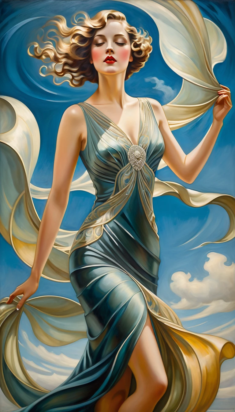 （best qualtiy）， （（tmasterpiece））， 1个Giant Breast Girl，（独奏），half-body portrait， Delicate face， looking at viewert， Firm eyes， exposed bare shoulders，Exquisitehands， Um ser celestial， light particules， The halo，the ocean， Full of energy， Colorful colors， （Bio-luminescence），（Detailed composition）， 电影灯光