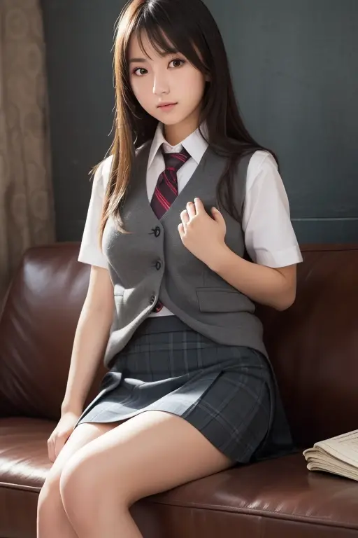 8k, RAW Portrait ,masterpiece、Photorealistic:1.3、Realistic, 超A high resolution, highest quality, Real Life Photos ,( At night :1.1),
(((1 girl:1.3))), (((深夜のIn the classroomパンティー見せつける1人の女の子:1.3)))、((Japanese high school uniform:1.4))、((school uniform、Navy blue vest、Checkered Pleated Skirt、A bow tie)),Slender body,、In the classroom、
big, beautiful, beautiful目, Black Hair、 ((Dark brown eyes:1.5))、(Realistic skin texture:1.3)、(Immersive atmosphere:1.0、Chiaroscuro:1.2) 、(Look Viewer:1.5)、((Embarrassing:1.5))、(Laughter:0.95)、((My cheeks are red.:1.3))、(View angle from below:1.1)、((Please lift up your skirt and show me your pants..:1.5))、((Under the skirt))、(((Small panties:1.5)))、Panties close up:1.8、