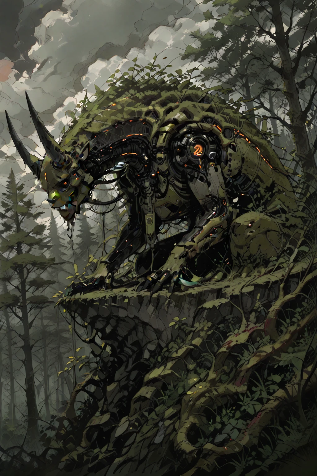 splash page decompressed comic cover art, joelle jones style expressive ink comic, rich color grading, rotoscope hyperrealism, frederic delavier musculature ??????? detailed accurate precise illustration, internal mechanics of robotic Medusa, cinematic, chiaroscuro lighting, surreal, slender medusa filled with steampunk gears and machinery, vertigo, overwhelming, intense, depth, Medusa, splash page decompressed comic cover art, ink style figure, candid, snake skin dress, ((art style expressive Joelle Jones and "Sean Gordon Murphy" comic drawing)), wordless, cinematic poster double exposure, optical illusion, image within image, abyss void black no visibility darkness, full body portrait, (background, pine barrens, entropy, rewilding, magic hour sunset, galaxy stars, cosmos), (horror, abstract, surreal, body, cosmic), ???????????? drawn in Frederic Delavier musculature anatomical illustration art style, (face, ornate black metal ?????? paint, resembles Grace Jones), (body, Naga, snakefolk, lower body snake tail, snake woman hybrid, bald, hairless, skeleton, snake skin tattoos, piercing eyes, snake pupils, over the shoulder), (colors, merge bleak muted deep fiery radiant glowing ROYGBIV, forest green to earth brown), craftsmanship nuance, (art style Gerardo Zaffino charcoal), subliminal orchids, nyctophobia, (wordless, single image), silhouette
