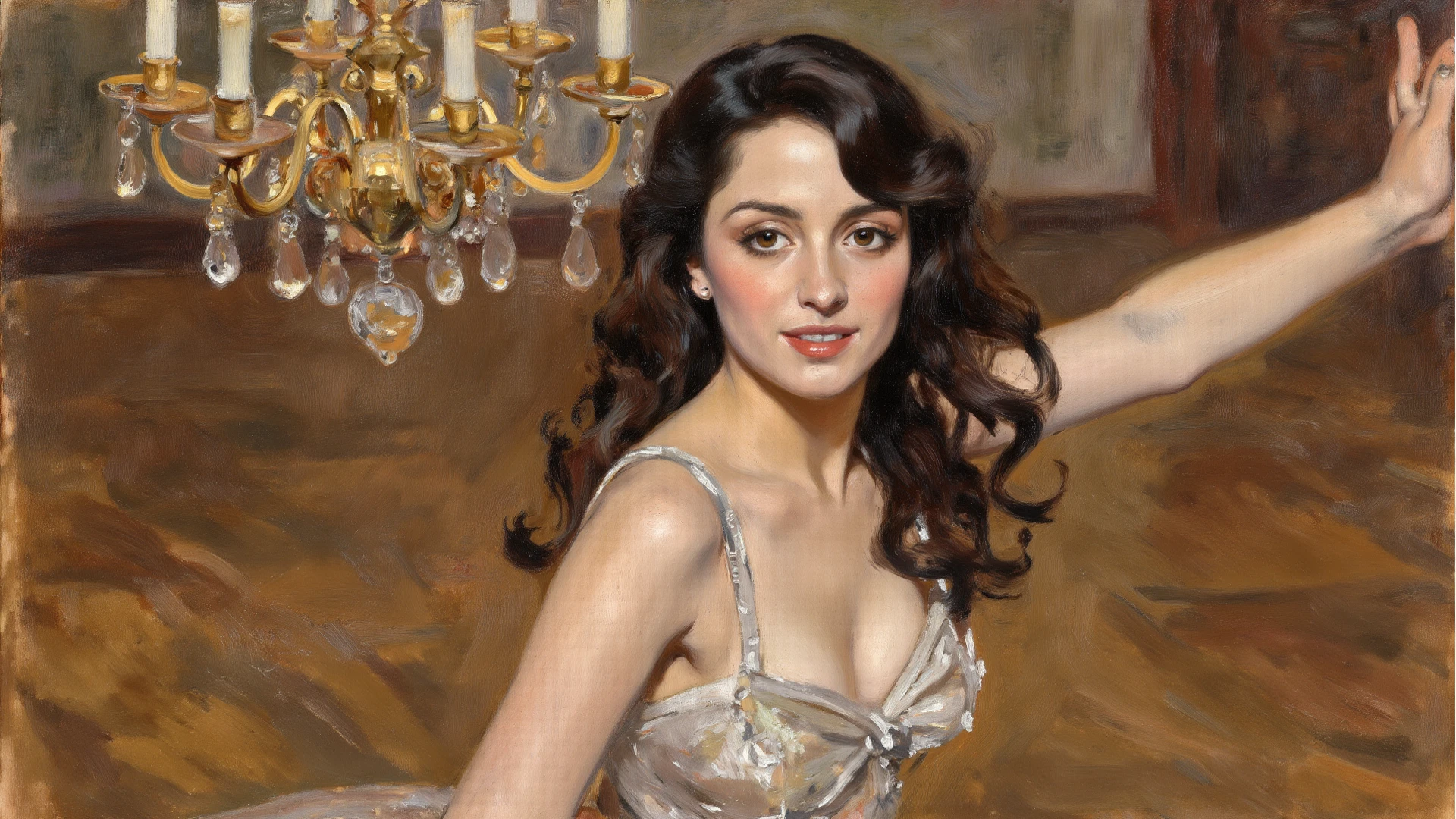 Retro vintage art print, sexy, glamorous pin-up girl wearing a sailors hat, bikini, A painting of a woman wife ((golden ratio}} laying on the sofa after a long night on the town, a painting, a Beautiful expressive painting, malcolm liepke painting, glossy painting, beautiful digital painting, digital art painting, Fine paintings, monochromatic. malcolm liepke oil painting, impressionist painting.Spread your legs apart, beautiful and delicate face, fair skin
