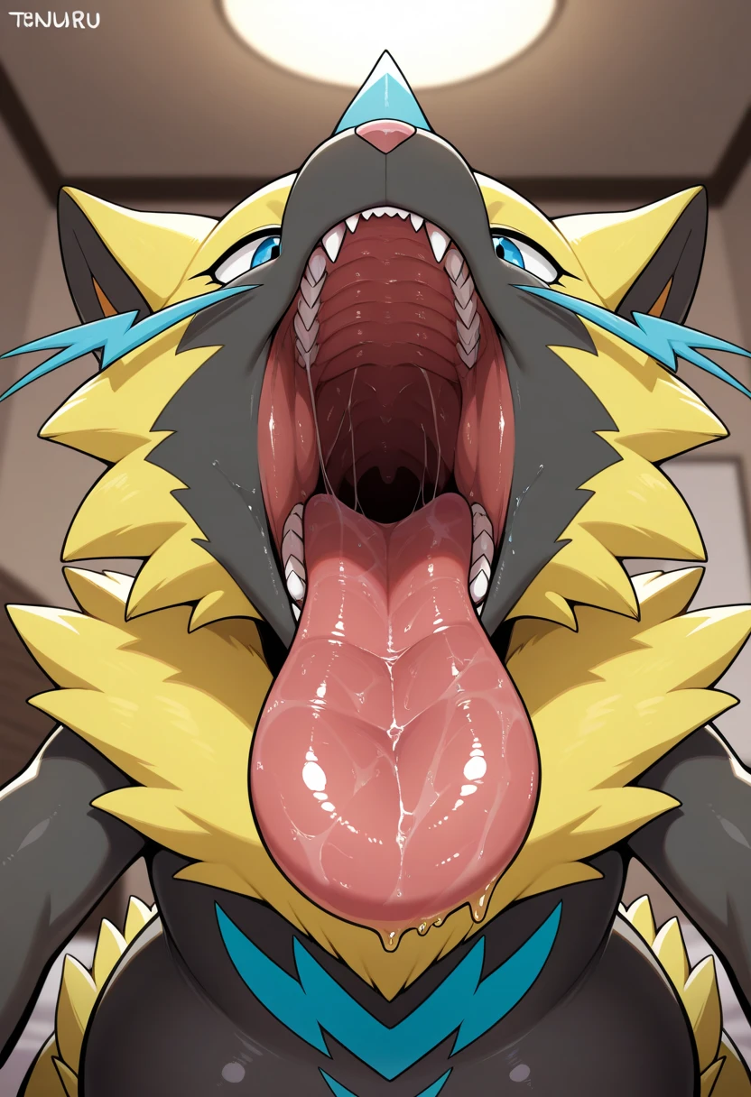 Pokemon Zeraora male Shota Yellow hair Show the whole body Gay nude penis semen stickiness in the sea Anal Sex Masturbation tears Close ~ eyes Oral
